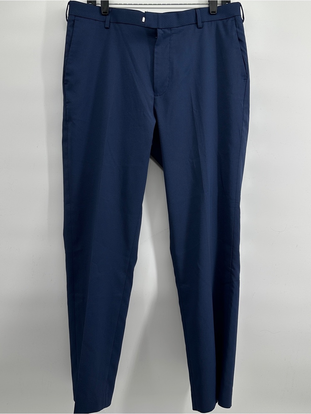 Van Heusen Flex Blue Houndstooth Slim Fit Dress Pants 34x30